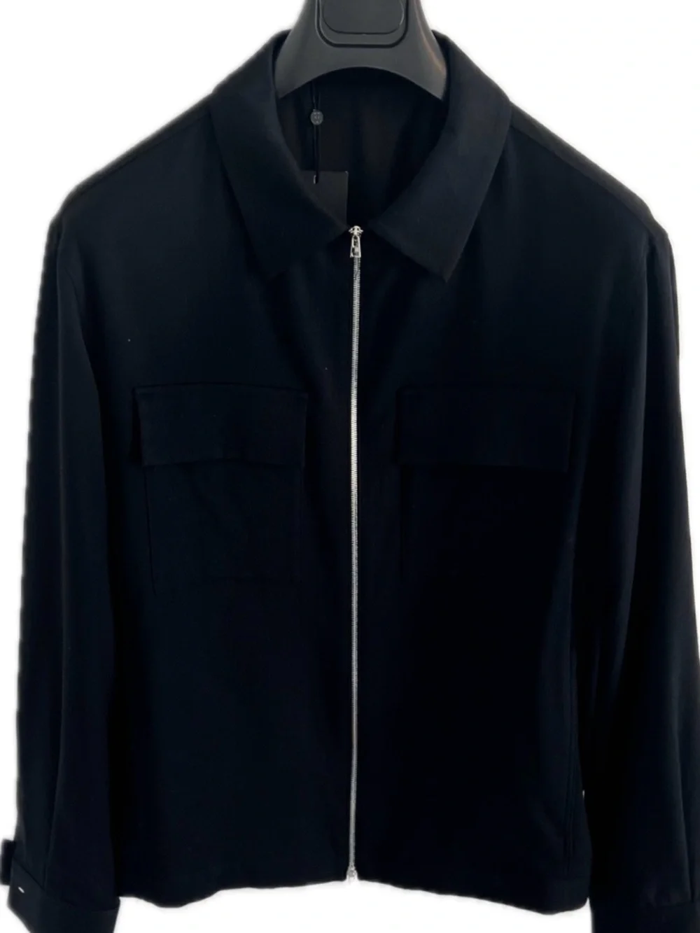 Massimo Dutti Black Lightweight Zip-Front Shirt Jacket - Limited edition - Picture 8 of 9